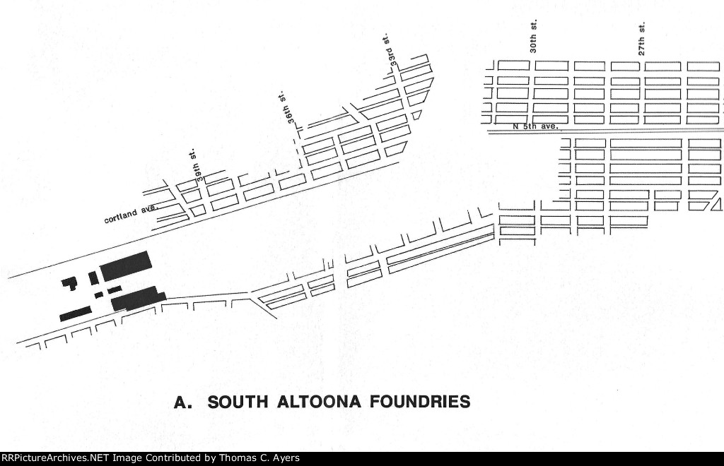 NPS. "Altoona Works, Area Map," Frame 3